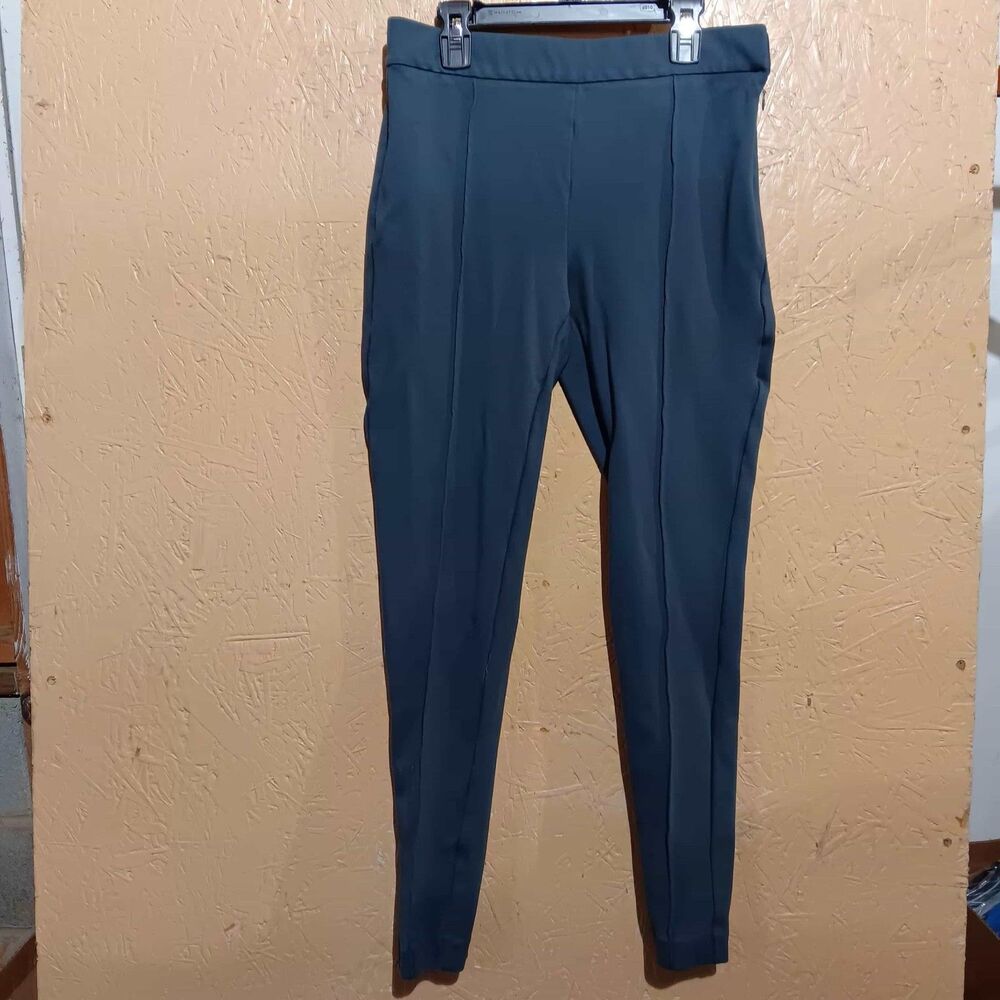 Loft Women Pants Blue Ankle Cropped Pull On Mid Rise Side Zip Rayon Blend Size 6